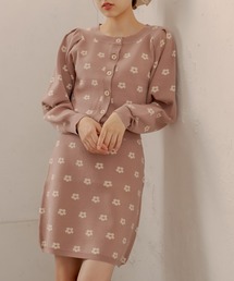 OLIVE des OLIVE | 花ジャガードニットアップ/セットアップ(ワンピース)