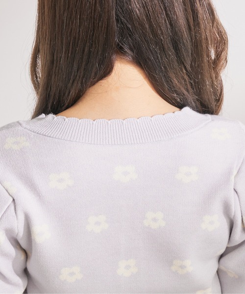 OLIVE des OLIVE（オリーブデオリーブ）の「テクなしでしゃれ感高まる。花ジャガードニットアップ（ワンピース・レディース・ブラック/ラベンダー/アイボリー/ベージュ/ピンク/スミクロ・FREE）」の18枚目の写真