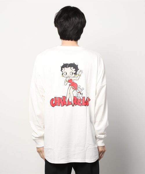 chillax(チラックス)の「【ムラサキスポーツ別注】CHILLAX/チラックス BETTY BOOP ビックシルエット バックプリントロンT 214OO1LT119CL(Tシャツ/カットソー・メンズ・ネイビー/ホワイト/グレー/グリーン・L/M)」の7枚目の写真
