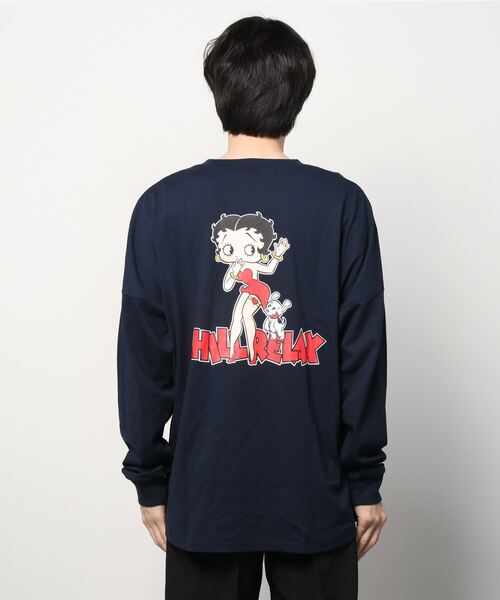 chillax(チラックス)の「【ムラサキスポーツ別注】CHILLAX/チラックス BETTY BOOP ビックシルエット バックプリントロンT 214OO1LT119CL(Tシャツ/カットソー・メンズ・ネイビー/ホワイト/グレー/グリーン・L/M)」の8枚目の写真