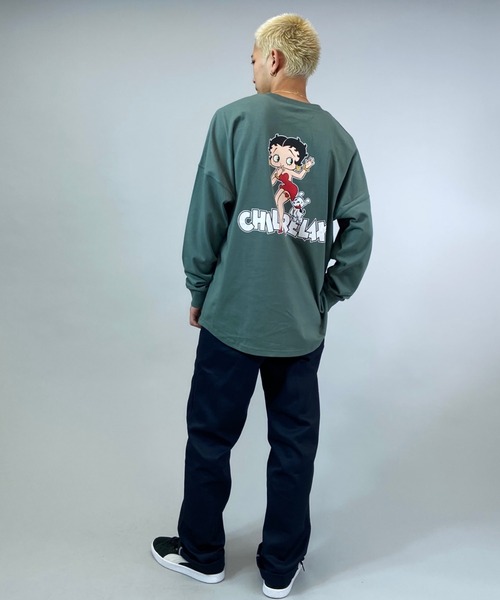 chillax(チラックス)の「【ムラサキスポーツ別注】CHILLAX/チラックス BETTY BOOP ビックシルエット バックプリントロンT 214OO1LT119CL(Tシャツ/カットソー・メンズ・ネイビー/ホワイト/グレー/グリーン・L/M)」の12枚目の写真