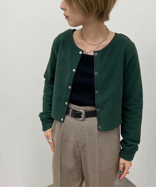 apres jour mignon（アプレジュールミニョン）の「２WAYトップス【ZOZOTOWN限定アイテム】（Tシャツ/カットソー・レディース・グリーン/ナチュラル/オフホワイト/ブラック・フリー/X-LARGE）」の4枚目の写真