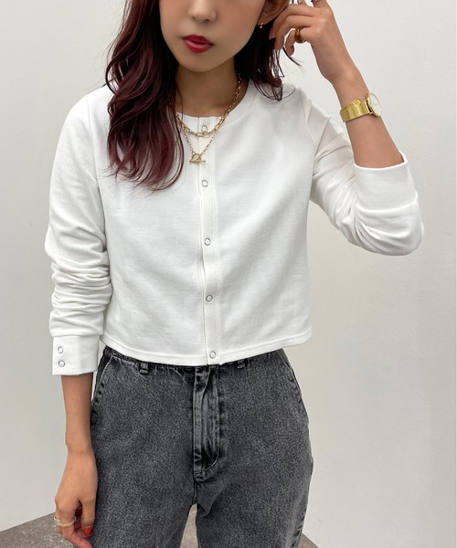 apres jour mignon（アプレジュールミニョン）の「２WAYトップス【ZOZOTOWN限定アイテム】（Tシャツ/カットソー・レディース・グリーン/ナチュラル/オフホワイト/ブラック・フリー/X-LARGE）」の14枚目の写真