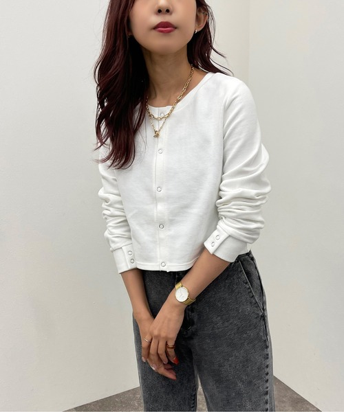 apres jour mignon（アプレジュールミニョン）の「２WAYトップス【ZOZOTOWN限定アイテム】（Tシャツ/カットソー・レディース・グリーン/ナチュラル/オフホワイト/ブラック・フリー/X-LARGE）」の15枚目の写真