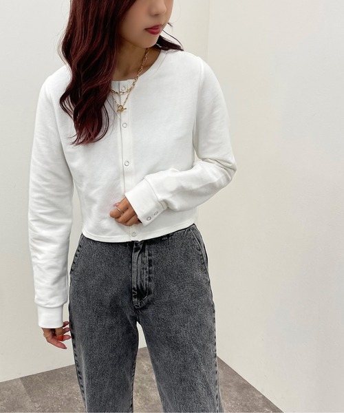 apres jour mignon（アプレジュールミニョン）の「２WAYトップス【ZOZOTOWN限定アイテム】（Tシャツ/カットソー・レディース・グリーン/ナチュラル/オフホワイト/ブラック・フリー/X-LARGE）」の16枚目の写真