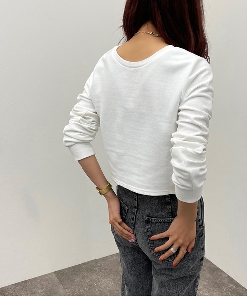 apres jour mignon（アプレジュールミニョン）の「２WAYトップス【ZOZOTOWN限定アイテム】（Tシャツ/カットソー・レディース・グリーン/ナチュラル/オフホワイト/ブラック・フリー/X-LARGE）」の18枚目の写真