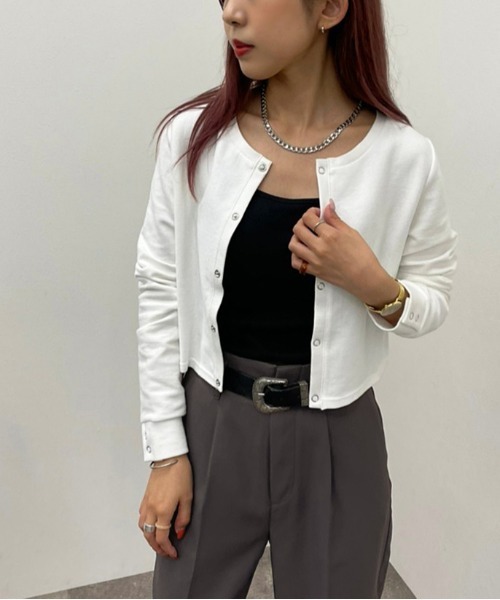 apres jour mignon（アプレジュールミニョン）の「２WAYトップス【ZOZOTOWN限定アイテム】（Tシャツ/カットソー・レディース・グリーン/ナチュラル/オフホワイト/ブラック・フリー/X-LARGE）」の13枚目の写真