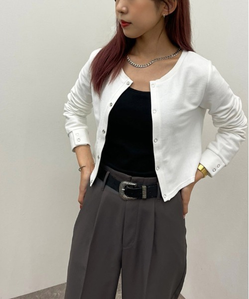 apres jour mignon（アプレジュールミニョン）の「２WAYトップス【ZOZOTOWN限定アイテム】（Tシャツ/カットソー・レディース・グリーン/ナチュラル/オフホワイト/ブラック・フリー/X-LARGE）」の12枚目の写真