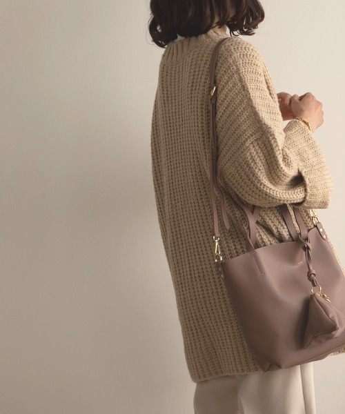 marjour(マージュール)の「DAIRY TOTE BAG(ショルダーバッグ・レディース・ブラック/ピンクベージュ・FREE)」の16枚目の写真
