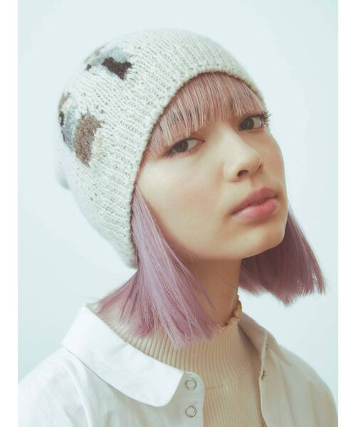 merry jenny（メリージェニー）の「カップルワッチ（ニットキャップ/ビーニー・レディース・ホワイト/ブラウン・FREE）」の16枚目の写真