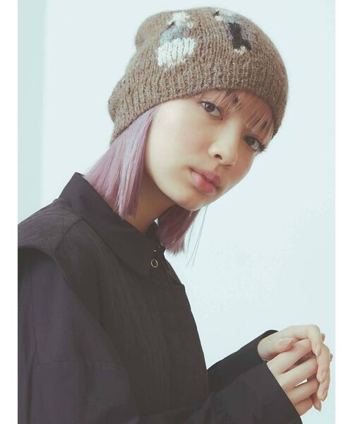 merry jenny（メリージェニー）の「カップルワッチ（ニットキャップ/ビーニー・レディース・ホワイト/ブラウン・FREE）」の12枚目の写真