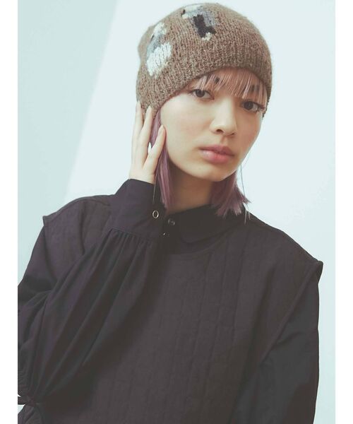 merry jenny（メリージェニー）の「カップルワッチ（ニットキャップ/ビーニー・レディース・ホワイト/ブラウン・FREE）」の14枚目の写真