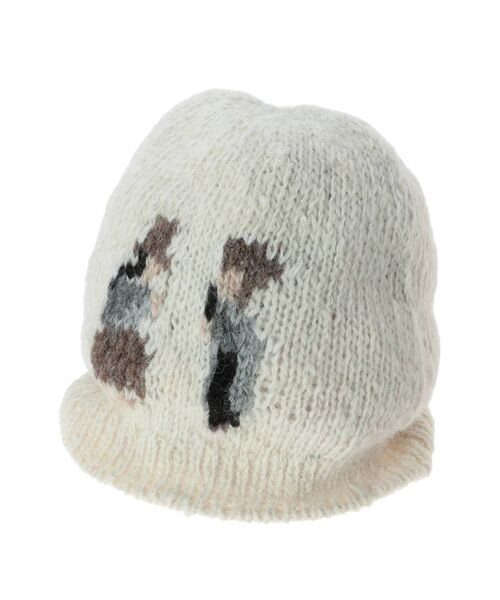 merry jenny（メリージェニー）の「カップルワッチ（ニットキャップ/ビーニー・レディース・ホワイト/ブラウン・FREE）」の5枚目の写真