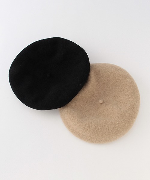 petit main LIEN（プティマインリアン）の「ベレー帽（ハンチング/ベレー帽・レディース・キャメル/ブラック・FREE）」の6枚目の写真