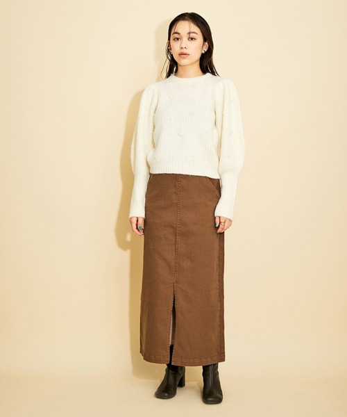 MADEMOISELLE ROPE'(マドモアゼル ロペ)の「パールニットプルオーバー(ニット/セーター・レディース・ブラック/ホワイト系その他2・38)」の10枚目の写真