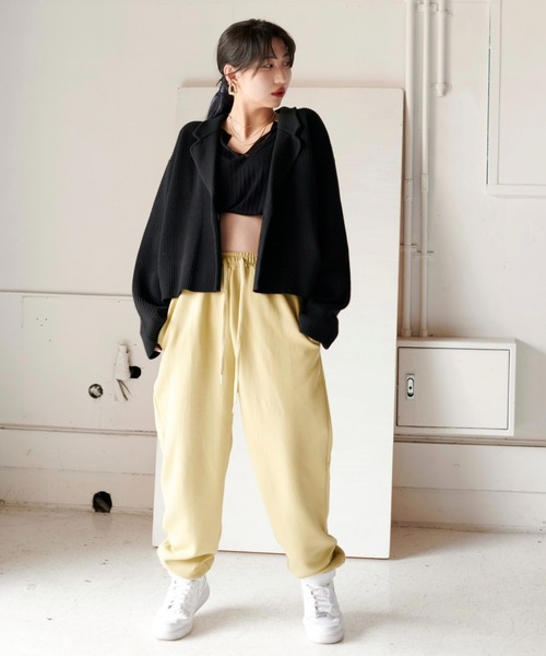 PAGEBOY（ページボーイ）の「eill×PAGEBOYニットアップジャケット（その他アウター・レディース・ブラック/ブルー/ライラック・FREE）」の4枚目の写真