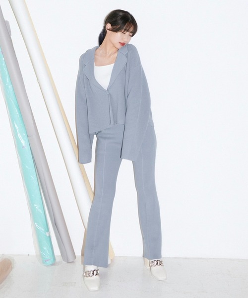 PAGEBOY（ページボーイ）の「eill×PAGEBOYニットアップジャケット（その他アウター・レディース・ブラック/ブルー/ライラック・FREE）」の8枚目の写真