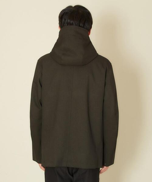 MEN'S MELROSE（メンズメルローズ）の「ラミネーションツイル フーデッドブルゾン（マウンテンパーカー・メンズ・ブラック/ネイビー/カーキ・3/4/5）」の7枚目の写真