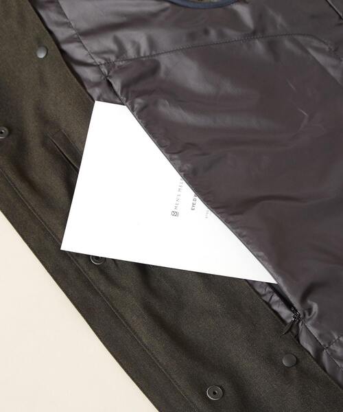 MEN'S MELROSE（メンズメルローズ）の「ラミネーションツイル フーデッドブルゾン（マウンテンパーカー・メンズ・ブラック/ネイビー/カーキ・3/4/5）」の14枚目の写真