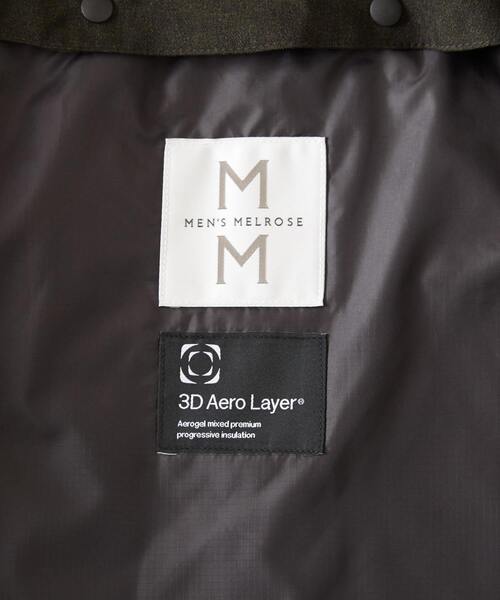 MEN'S MELROSE（メンズメルローズ）の「ラミネーションツイル フーデッドブルゾン（マウンテンパーカー・メンズ・ブラック/ネイビー/カーキ・3/4/5）」の5枚目の写真
