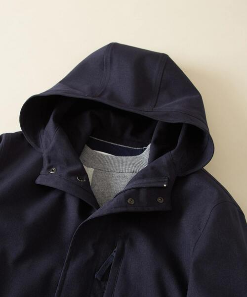 MEN'S MELROSE（メンズメルローズ）の「ラミネーションツイル フーデッドブルゾン（マウンテンパーカー・メンズ・ブラック/ネイビー/カーキ・3/4/5）」の20枚目の写真