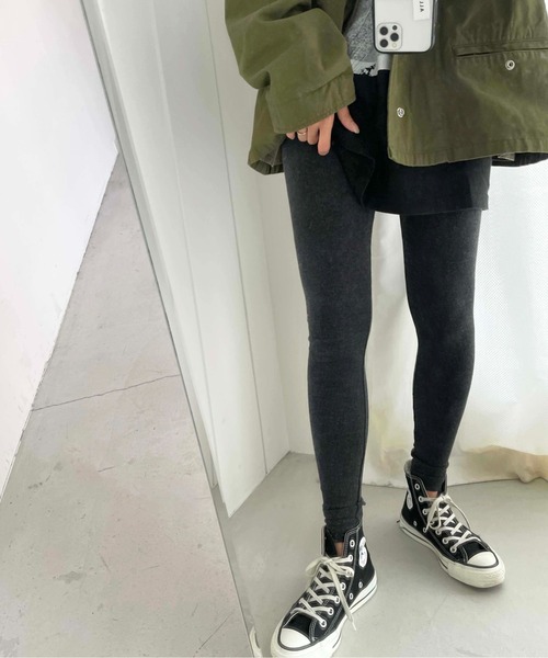 CANAL JEAN(キャナルジーン)の「El mar(エルマール) 起毛レギンス(レギンス/スパッツ・レディース・ブラウン/チャコールグレー/アイボリー/ベージュ・ONE SIZE)」の3枚目の写真