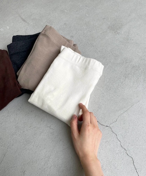 CANAL JEAN(キャナルジーン)の「El mar(エルマール) 起毛レギンス(レギンス/スパッツ・レディース・ブラウン/チャコールグレー/アイボリー/ベージュ・ONE SIZE)」の2枚目の写真
