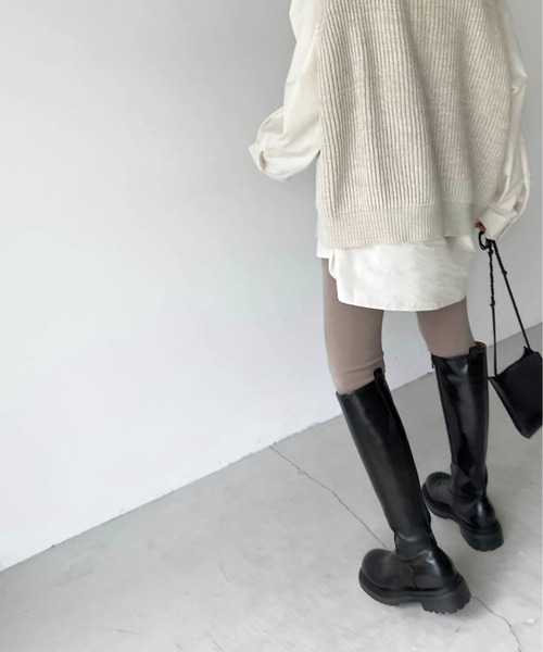 CANAL JEAN(キャナルジーン)の「El mar(エルマール) 起毛レギンス(レギンス/スパッツ・レディース・ブラウン/チャコールグレー/アイボリー/ベージュ・ONE SIZE)」の12枚目の写真