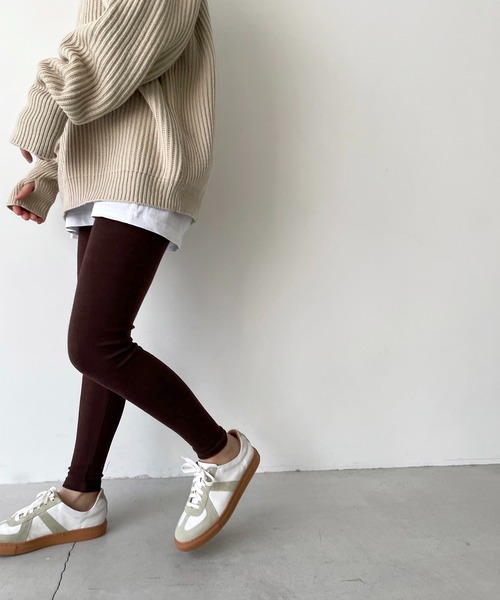 CANAL JEAN(キャナルジーン)の「El mar(エルマール) 起毛レギンス(レギンス/スパッツ・レディース・ブラウン/チャコールグレー/アイボリー/ベージュ・ONE SIZE)」の10枚目の写真