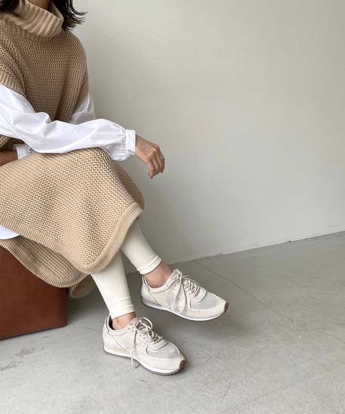 CANAL JEAN(キャナルジーン)の「El mar(エルマール) 起毛レギンス(レギンス/スパッツ・レディース・ブラウン/チャコールグレー/アイボリー/ベージュ・ONE SIZE)」の5枚目の写真