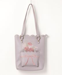 axes femme POETIQUE | ブーケ刺繍トートバッグ(トートバッグ)