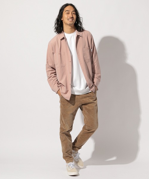 BAYFLOW（ベイフロー）の「フェイクスエードL/Sシャツ（シャツ/ブラウス・メンズ・チャコール/ブラウン/ピンク・MEDIUM/LARGE）」の5枚目の写真