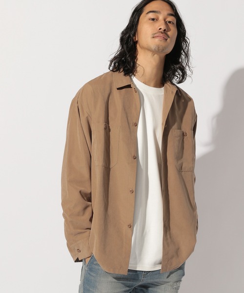 BAYFLOW（ベイフロー）の「フェイクスエードL/Sシャツ（シャツ/ブラウス・メンズ・チャコール/ブラウン/ピンク・MEDIUM/LARGE）」の7枚目の写真