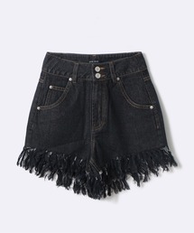 one way | 【oneway Jeans】フリンジハイウエストショートパンツ(デニムパンツ)