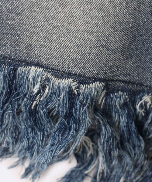 one way(ワンウェイ)の「【oneway Jeans】フリンジハイウエストショートパンツ(デニムパンツ・レディース・ブラック/ライトブルー・S/M)」の7枚目の写真