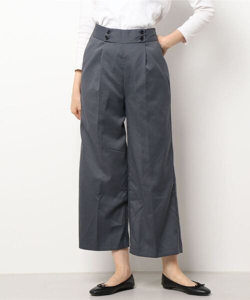 Te chichi(テチチ)の「千鳥チェックタックワイドパンツ(その他パンツ・レディース・オフホワイト/ブルー・SMALL/MEDIUM)」の6枚目の写真