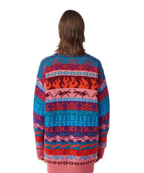 DIESEL(ディーゼル)の「レディース ニット カーディガン ウール ワイドフィット マルチカラー ジャガード(カーディガン/ボレロ・レディース・グリーン系その他/ピンク系その他・SMALL/MEDIUM/X-SMALL/XX-SMALL)」の18枚目の写真