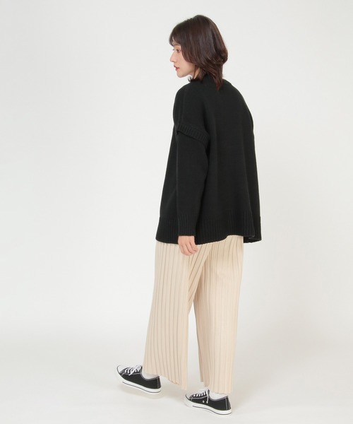 ikka(イッカ)の「前後2WAY袖フェイクプルオーバー(ニット/セーター・レディース・ブラック/ライトベージュ・M/L)」の16枚目の写真