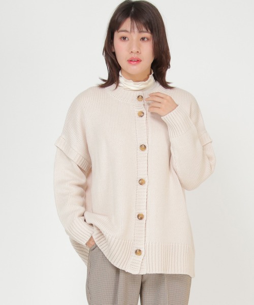 ikka(イッカ)の「前後2WAY袖フェイクプルオーバー(ニット/セーター・レディース・ブラック/ライトベージュ・M/L)」の21枚目の写真