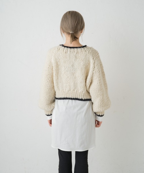 Kastane（カスタネ）の「チョタニット（ニット/セーター・レディース・グリーン/ブラック/オレンジ/アイボリー・FREE）」の18枚目の写真