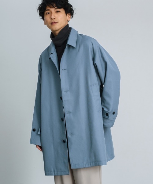 improves（インプローブス）の「T/R オーバーサイズ ショップコート（ステンカラーコート・メンズ・ブラック/ベージュ/ブラウン/ブルーグレー・LARGE/MEDIUM）」の3枚目の写真