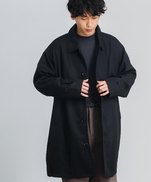 improves（インプローブス）の「T/R オーバーサイズ ショップコート（ステンカラーコート・メンズ・ブラック/ベージュ/ブラウン/ブルーグレー・LARGE/MEDIUM）」の7枚目の写真