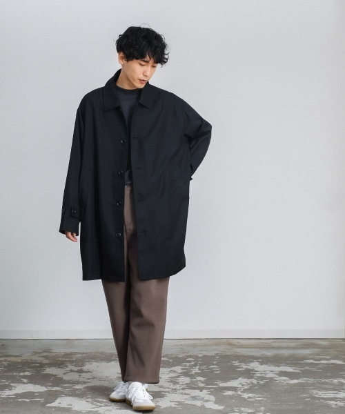 improves（インプローブス）の「T/R オーバーサイズ ショップコート（ステンカラーコート・メンズ・ブラック/ベージュ/ブラウン/ブルーグレー・LARGE/MEDIUM）」の8枚目の写真