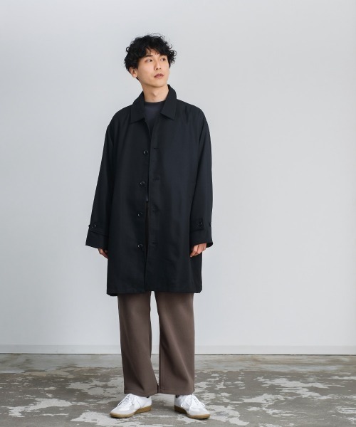 improves（インプローブス）の「T/R オーバーサイズ ショップコート（ステンカラーコート・メンズ・ブラック/ベージュ/ブラウン/ブルーグレー・LARGE/MEDIUM）」の11枚目の写真