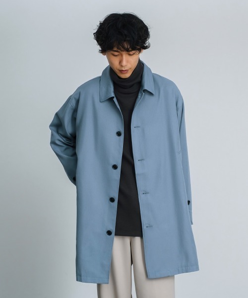 improves（インプローブス）の「T/R オーバーサイズ ショップコート（ステンカラーコート・メンズ・ブラック/ベージュ/ブラウン/ブルーグレー・LARGE/MEDIUM）」の14枚目の写真