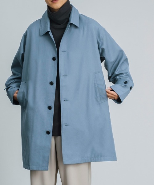 improves（インプローブス）の「T/R オーバーサイズ ショップコート（ステンカラーコート・メンズ・ブラック/ベージュ/ブラウン/ブルーグレー・LARGE/MEDIUM）」の16枚目の写真