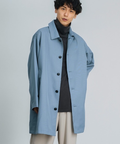 improves（インプローブス）の「T/R オーバーサイズ ショップコート（ステンカラーコート・メンズ・ブラック/ベージュ/ブラウン/ブルーグレー・LARGE/MEDIUM）」の17枚目の写真