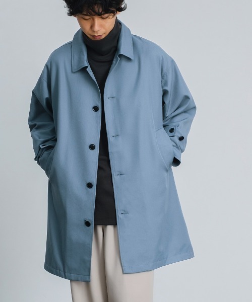 improves（インプローブス）の「T/R オーバーサイズ ショップコート（ステンカラーコート・メンズ・ブラック/ベージュ/ブラウン/ブルーグレー・LARGE/MEDIUM）」の18枚目の写真