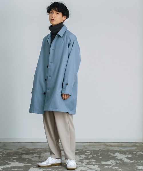 improves（インプローブス）の「T/R オーバーサイズ ショップコート（ステンカラーコート・メンズ・ブラック/ベージュ/ブラウン/ブルーグレー・LARGE/MEDIUM）」の19枚目の写真
