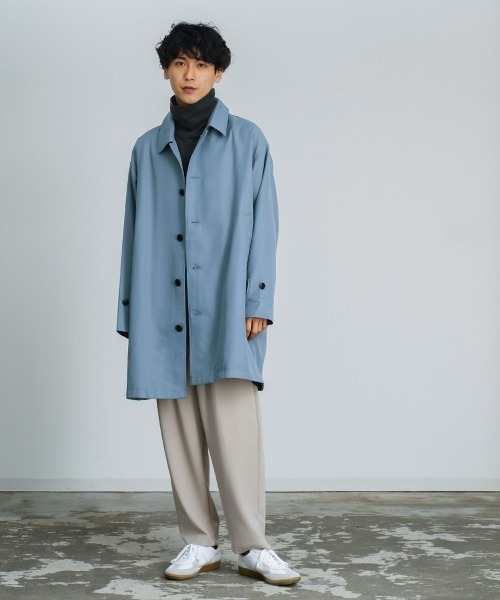 improves（インプローブス）の「T/R オーバーサイズ ショップコート（ステンカラーコート・メンズ・ブラック/ベージュ/ブラウン/ブルーグレー・LARGE/MEDIUM）」の21枚目の写真